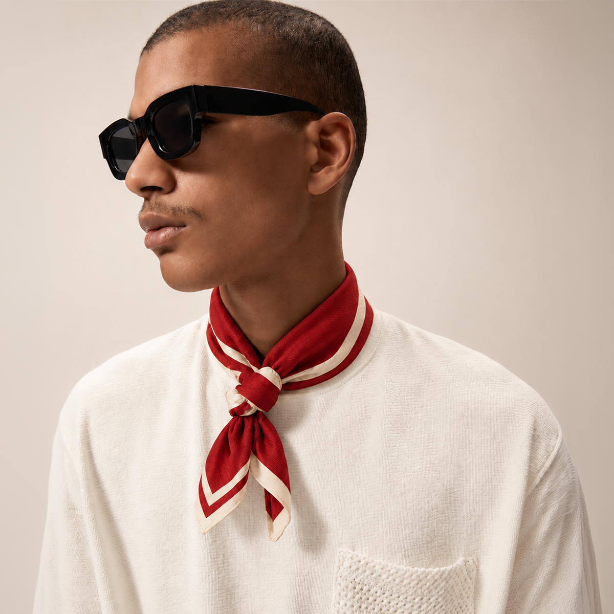 Crimson Frame Soft Twill Scarf