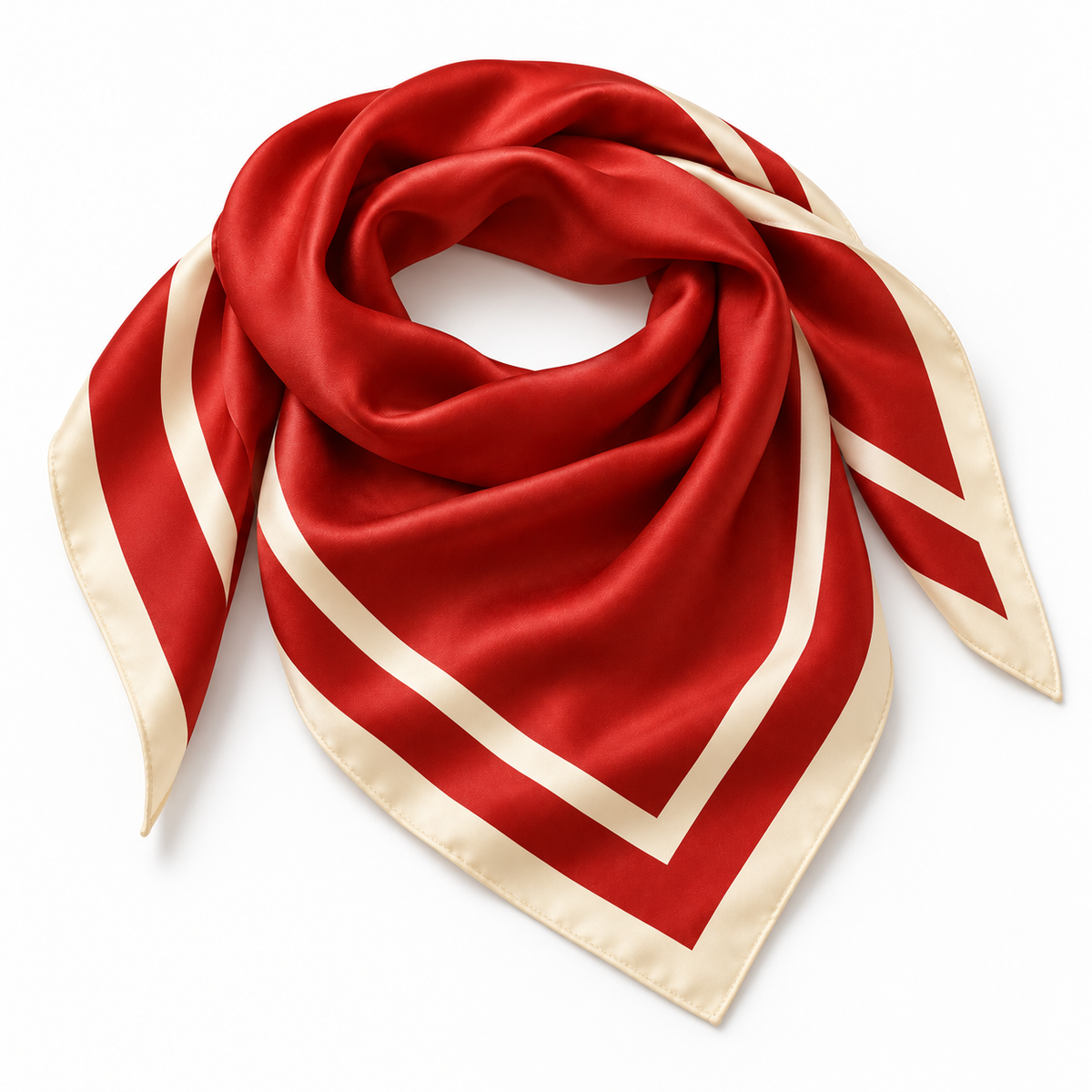 Rouge Frame Satin Scarf