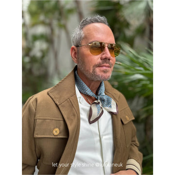 Morden Lattice Silk Scarf - 53cm Neckerchief