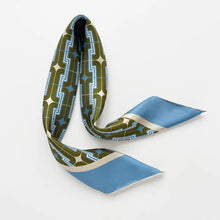 Retro Geometric Silk Scarf - 65cm Men's Neckerchief