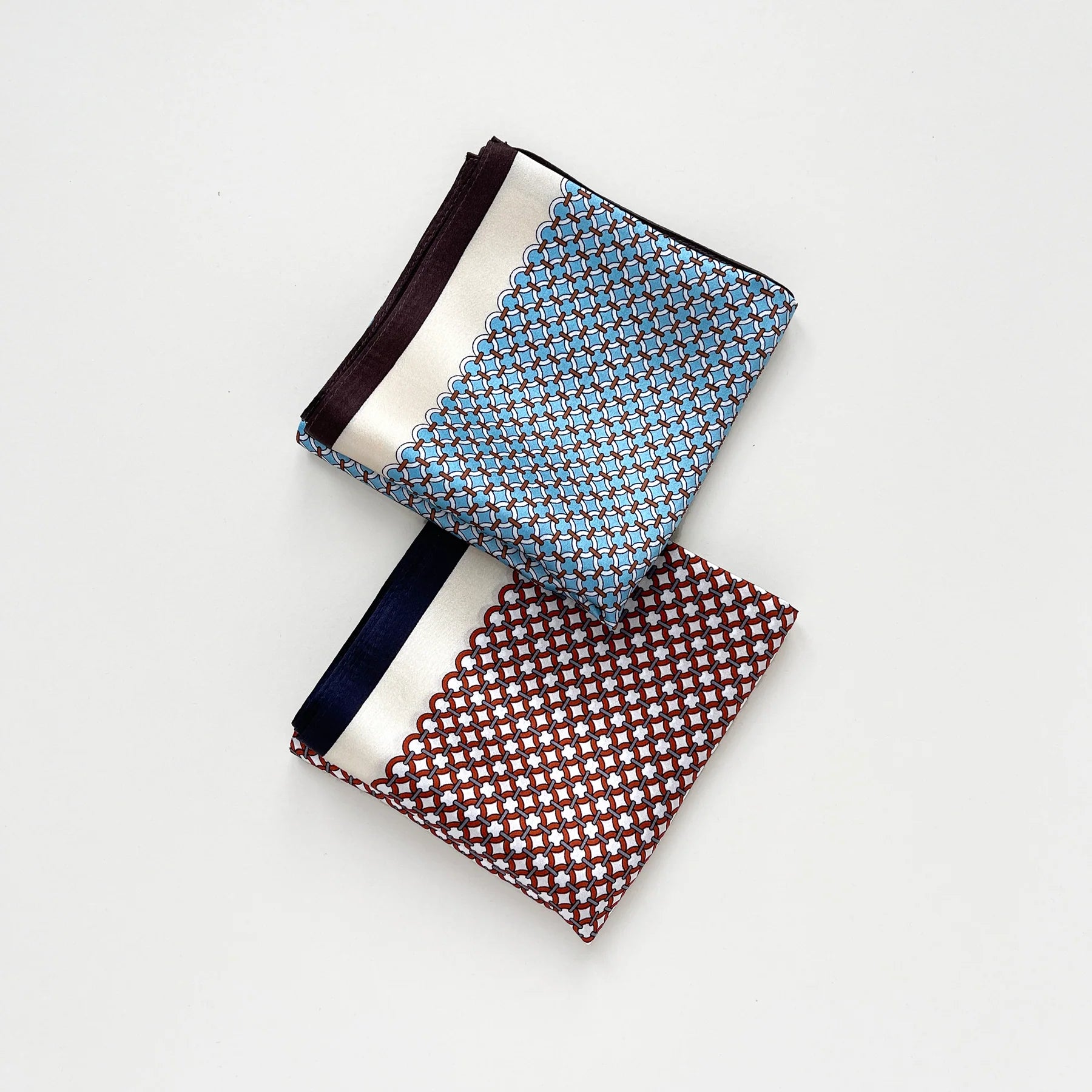 Morden Lattice Silk Scarf - 53cm Neckerchief