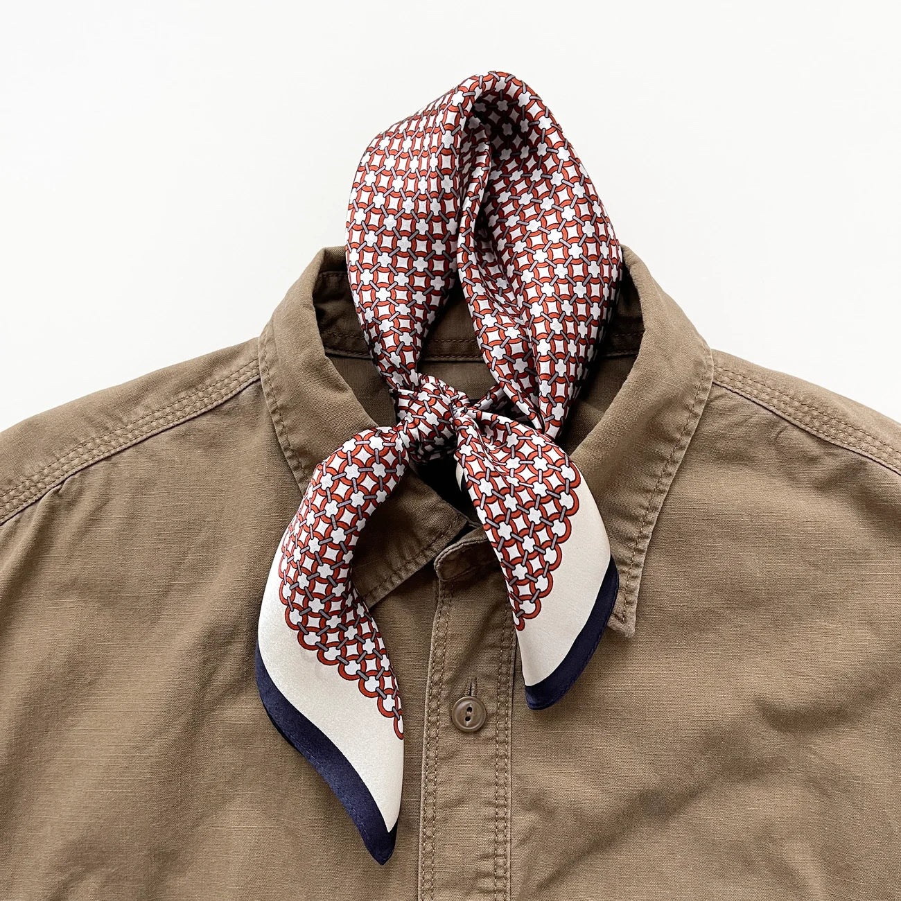 Morden Lattice Silk Scarf - 53cm Neckerchief