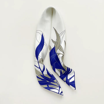 Blue Iris Silk Scarf – 70cm Women’s Silk Square Scarf